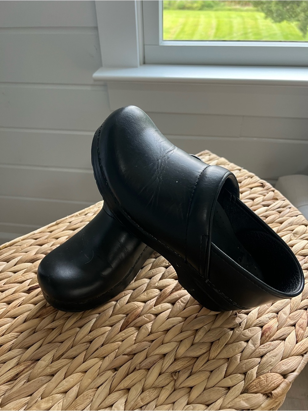 Dansko Black Leather Professional Clog
